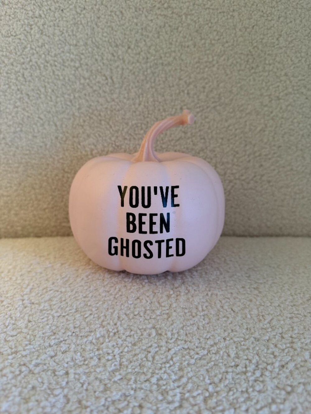 5.5" Decorative Pastel Pink Pumpkin – Fall & Halloween Décor